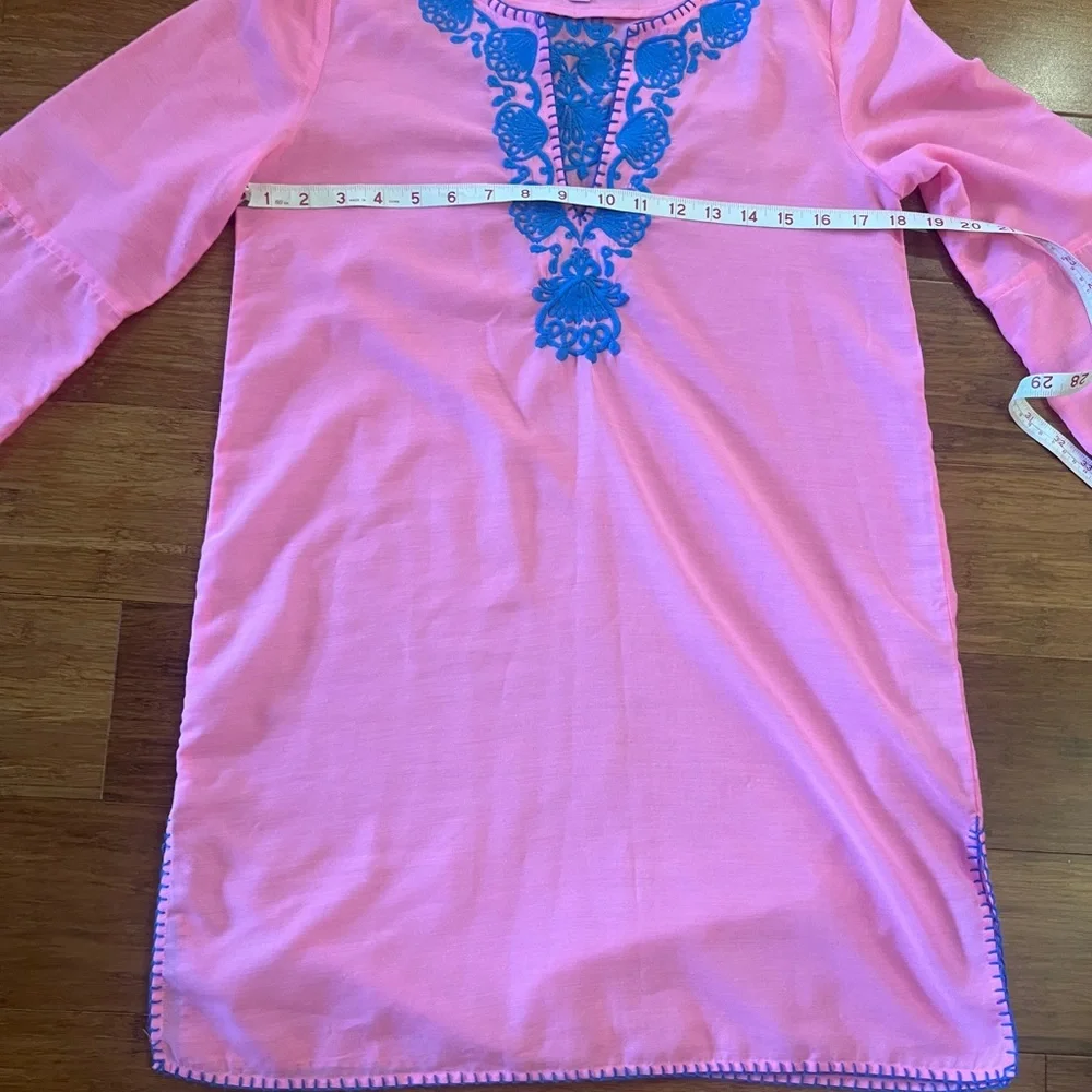 Lilly Pulitzer Piet Pink Beach coverup tunic like-new sz XS - Picture 6 of 9